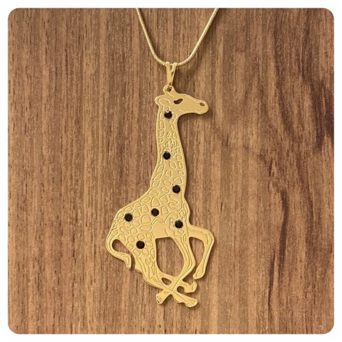Colar Girafa com Swarovski Ouro Cathy Pazinatto